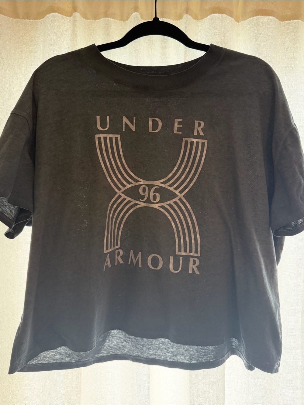 Under Armour Black Short Sleeve Crewneck Tee with Subtle Front Graphic